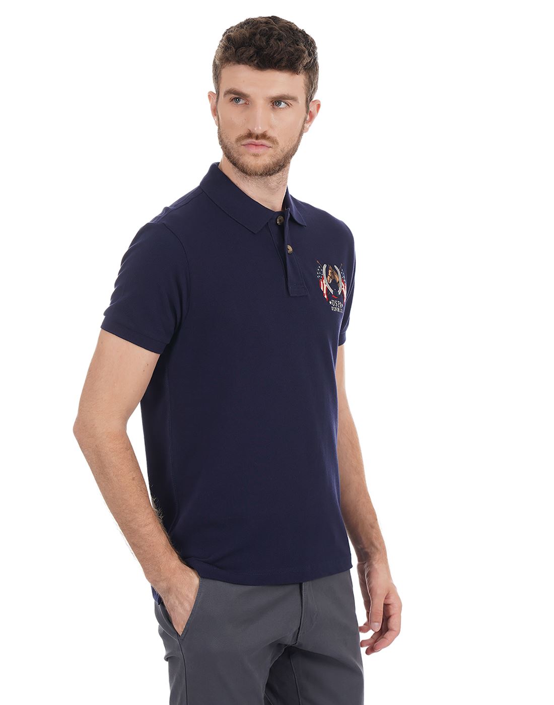 U.S. Polo Assn. Men Solid Casual Wear T-Shirt